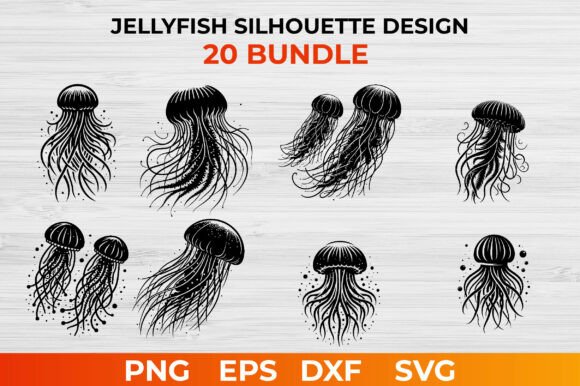 Download Jellyfish Silhouette Designs Vector Bund - Vector Collection