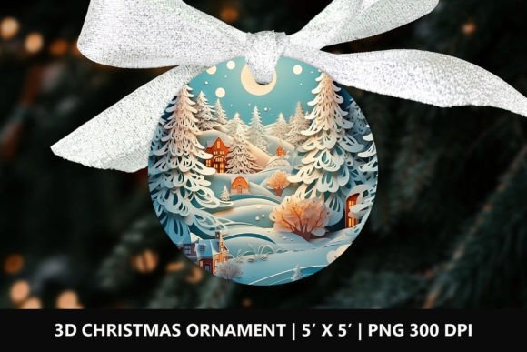 Download 3D Christmas Round Ornament PNG - Premium Resources