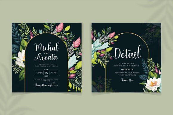 Download Watercolor Wedding Invitation Design - Invitation design Collection