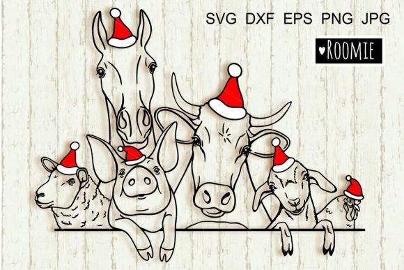 Download Christmas Farm Animals Svg - Christmas farm animals Collection