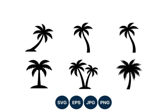 Download Palm Tree Silhouette Vector Set - Premium Resources