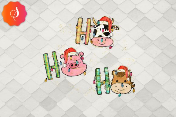 Download Ho Ho Ho Christmas Farm Animals - Christmas farm animals Collection