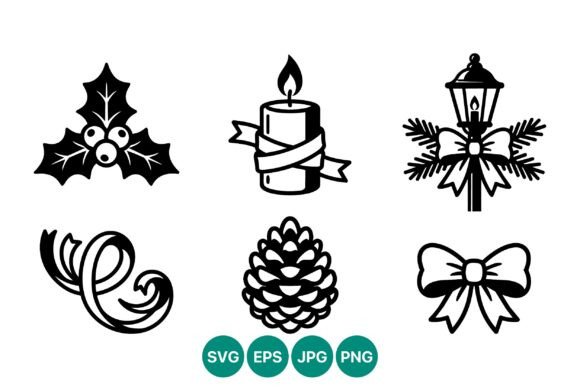 Download Christmas Holiday Decorations Vector - Vector Collection