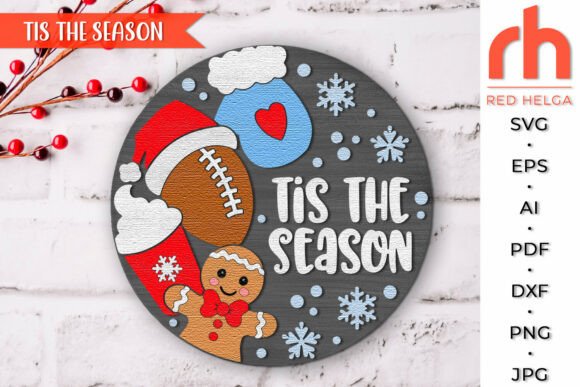 Download Tis the Season SVG, Football Door Sign - Tis the season svg Collection
