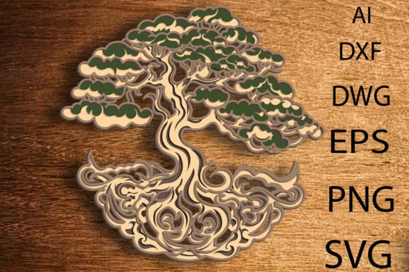 Download Bonsai Tree 3D Mandala Svg, Multilayer - Premium Resources